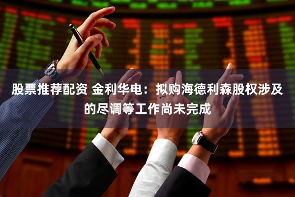 股票推荐配资 金利华电：拟购海德利森股权涉及的尽调等工作尚未完成