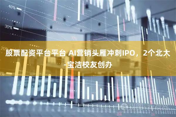 股票配资平台平台 AI营销头雁冲刺IPO，2个北大-宝洁校友创办